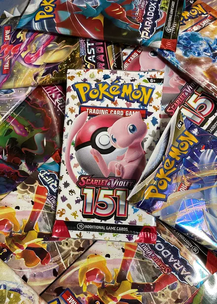 Sealed Pokémon booster packs