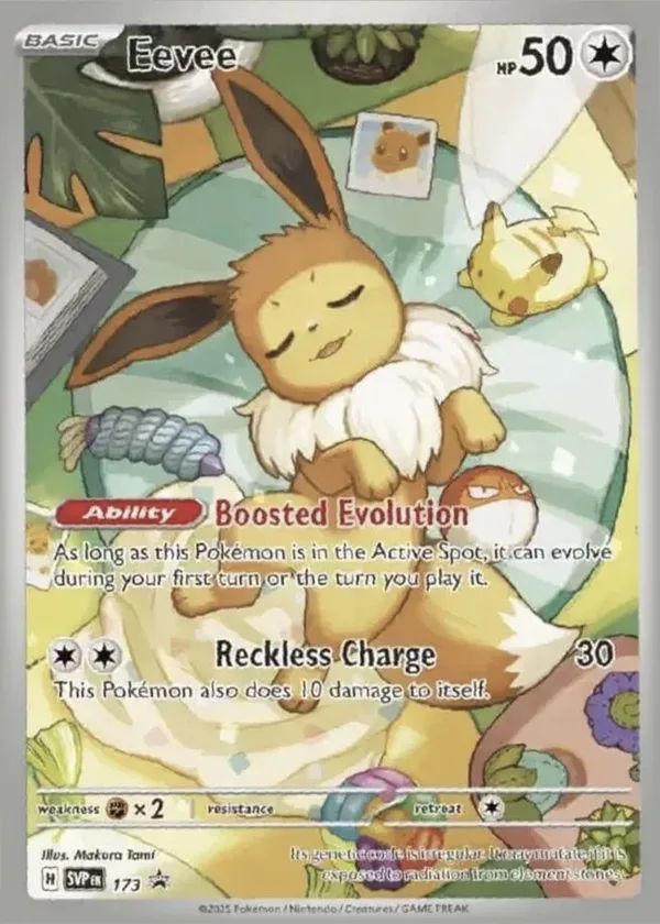 Eevee illustration rare Pokémon card